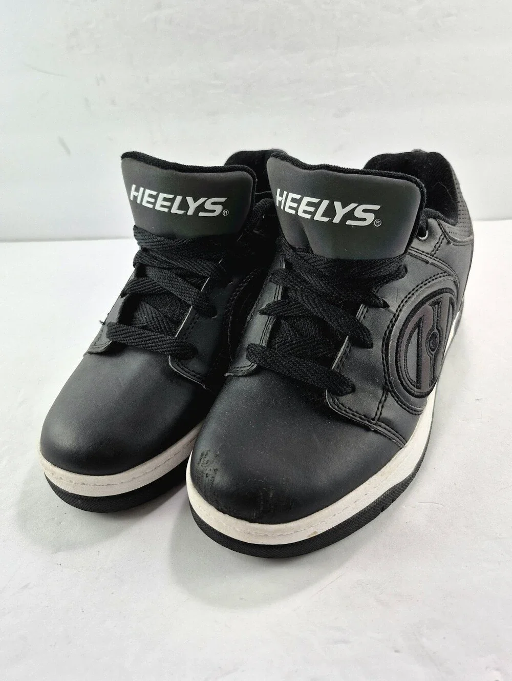 Heelys Voyager Black Reflective Skate Shoes Sneakers Youth Size 6 Y2k Unisex